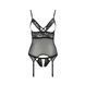 Корсет с открытой грудью DIABOLINA CORSET black XXL/XXXL - Passion, пажи, трусики, полупрозрачный PS25806 фото 3