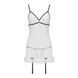 Сорочка прозрачная с пажами ORIHIME CHEMISE white L/XL - Passion, трусики, стрэпы EL16404 фото 3