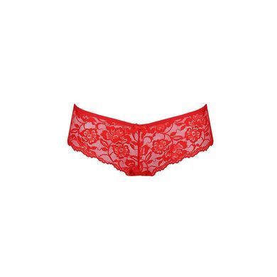 Трусики-бразиліана з квіткового мережива Raja Thong red S/M - Passion SO5377 фото