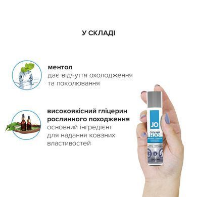 Охлаждающая смазка на водной основе System JO H2O COOLING (60 мл) с ментолом, растительный глицерин SO1680 фото