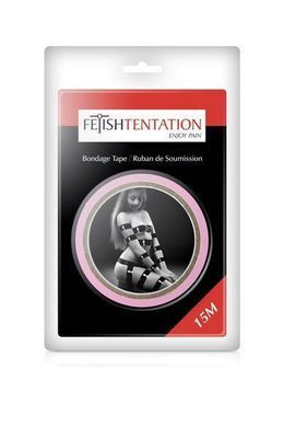 Скотч для бондажа Fetish Tentation Rose (15м), не липнет к коже и волоскам, только сам к себе SO2236 фото