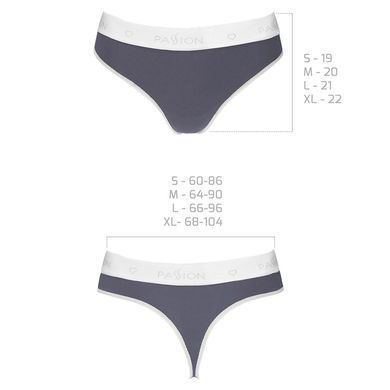 Спортивные трусики-стринги Passion PS007 PANTIES dark grey, size L SO4247 фото