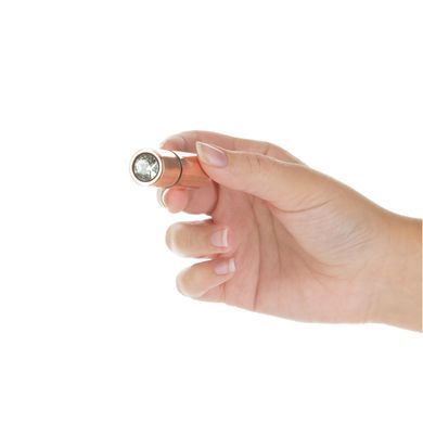 Вибропуля PowerBullet - First-Class Bullet 2.5" with Key Chain Pouch, Rose Gold SO6847 фото