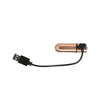 Вибропуля PowerBullet - First-Class Bullet 2.5" with Key Chain Pouch, Rose Gold SO6847 фото