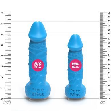 Крафтове мило-член із присоскою Pure Bliss BIG Blue, натуральне SO6370 фото