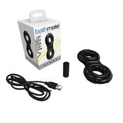 Эрекционное виброкольцо Bathmate Vibe Ring Eight, двойное, для члена и мошонки SO2441 фото