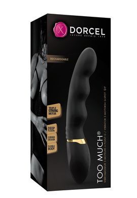 Вібратор ультрастимулюючий Dorcel Too Much Rechargeable Black, гнучкий і потужний, 3 вібромотори SO3088 фото