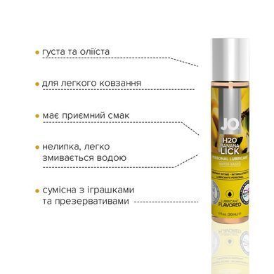 Смазка на водной основе System JO H2O &mdash; Banana Lick (30 мл) без сахара, растительный глицерин SO1474 фото