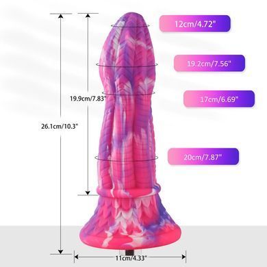 Фаллоимитатор для секс-машин Hismith 10.3&Prime; Silicone Monster Dildo Series, система крепления KlicLok SO6216 фото