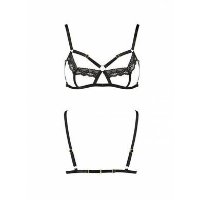 Бюстгальтер-стрепы с кружевом SOLON BRA black L/XL - Passion Exclusive PS28001 фото