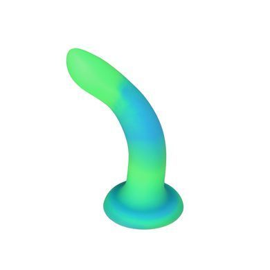 Фалоімітатор, що світиться у темряві, ADDICTION - Rave - 8" Glow in the Dark Dildo - Blue Green SO6849 фото