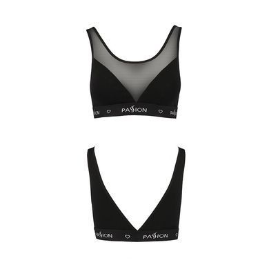 Топ з прозорою вставкою Passion PS002 TOP black, size L SO4199 фото