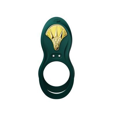 Смарт ерекційне кільце Zalo &mdash; BAYEK Turquoise Green, подвійне з ввідною частиною, пульт ДК SO6644 фото