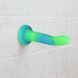 Фалоімітатор, що світиться у темряві, ADDICTION - Rave - 8" Glow in the Dark Dildo - Blue Green SO6849 фото 6