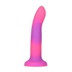 Фалоімітатор, що світиться у темряві, ADDICTION - Rave - 8" Glow in the Dark Dildo - Pink Purple SO6850 фото