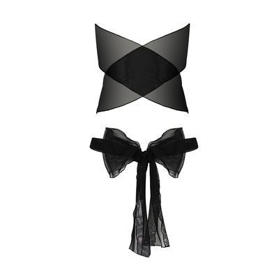 Комплект белья AMORE SET black - Passion: стринги и лиф в виде подарочной ленты с бантом EL14701 фото