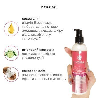 Массажный лосьон DONA Flirty - Blushing Berry (235 мл) увлажняющий с афродизиаками и феромонами SO2103 фото
