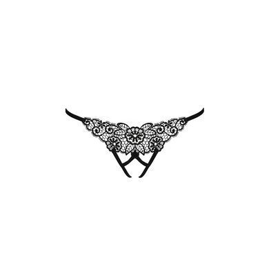 Трусики кружевные с доступом VIOLANTE THONG black L/XL - Passion Exclusive PS24301 фото