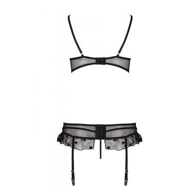 Сексуальный комплект с поясом для чулок LOVELIA SET black XXL/XXXL - Passion SO4779 фото
