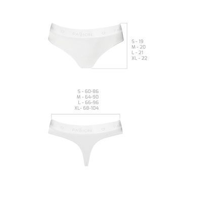 Трусики-бразиліана з бавовни Passion PS005 PANTIES white, size S SO4225 фото