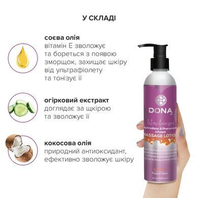Массажный лосьон DONA Sassy - Tropical Tease (235 мл) увлажняющий с афродизиаками и феромонами SO2104 фото