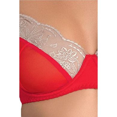 Комплект белья LORAINE SET red L/XL - Passion Exclusive: лиф, стринги, пояс для чулок PS22810 фото