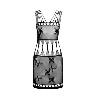 Бодістокінг &mdash; мінісукня з метеликами Passion BS090 black SO6388 фото
