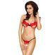 Комплект белья COCTAIL BIKINI red S/M &mdash; Passion: лиф с бантиками, стринги-ниточки EL11202 фото