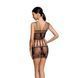 Бодістокінг &mdash; мінісукня з метеликами Passion BS090 black SO6388 фото 2