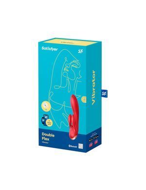 Смарт вибратор кролик с двойным отростком Satisfyer Double Flex Red SO6092 фото