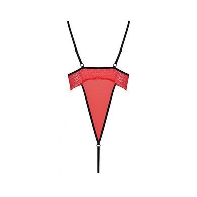 Боді з високим вирізом стегна AKITA BODY red S/M - Passion Exclusive PS24202 фото