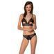 Комплект: браллет с ажурным лифом и открытыми трусиками Christa Set with Open Bra black XXL/XXXL &mdash; P SO5761 фото 1