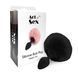Силіконова анальна пробка М Art of Sex - Silicone Butt plug Rabbit Tail,Чорний SO6694 фото 3