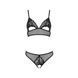 Комплект: браллет с ажурным лифом и открытыми трусиками Christa Set with Open Bra black XXL/XXXL &mdash; P SO5761 фото 3