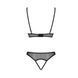 Комплект: браллет с ажурным лифом и открытыми трусиками Christa Set with Open Bra black XXL/XXXL &mdash; P SO5761 фото 4