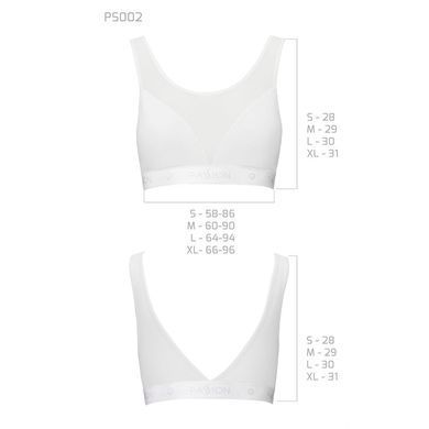 Топ с прозрачной вставкой Passion PS002 TOP white, size M SO4204 фото