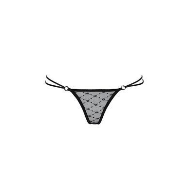 Трусики на зав'язочках з боків ZITA THONG black L/XL - Passion Exclusive PS24401 фото