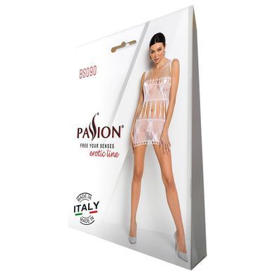Бодистокинг &mdash; мини-платье с бабочками Passion BS090 white SO6390 фото