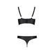 Комплект з екошкіри з люверсами та ремінцями Malwia Bikini black L/XL &mdash; Passion, бра та трусики SO5762 фото 4