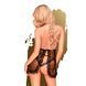 Комплект сорочка в стиле 60-х и трусики с доступом Penthouse - Libido Boost Black L/XL SO5274 фото 2