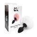 Силіконова анальна пробка М Art of Sex - Silicone Butt plug Rabbit Tail, Білий SO6695 фото 3