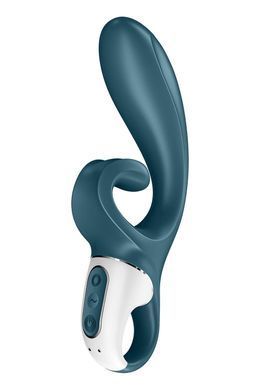 Смартвібратор-кролик Satisfyer Hug Me Bluegrey, 2 мотори, діаметр 4,2см, широка кліторальна частина SO6273 фото
