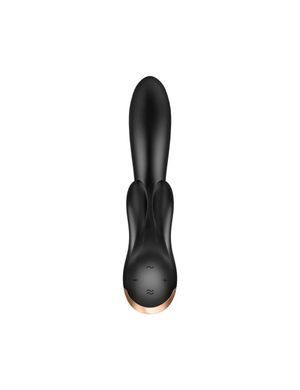 Смарт вібратор кролик із подвійним відростком Satisfyer Double Flex Black SO6094 фото