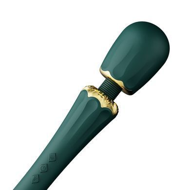 Вібромасажер з насадками Zalo &mdash; Kyro Wand Turquoise Green SO6650 фото