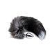 Металлическая анальная пробка Лисий хвост Alive Black And White Fox Tail M SO6322 фото 3