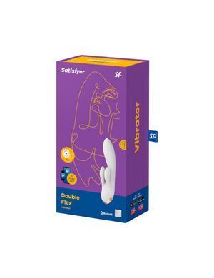 Смарт вибратор кролик с двойным отростком Satisfyer Double Flex White SO6095 фото