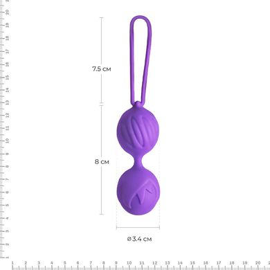 Вагинальные шарики Adrien Lastic Geisha Lastic Balls Mini Violet (S), диаметр 3,4см, вес 85гр AD40443 фото
