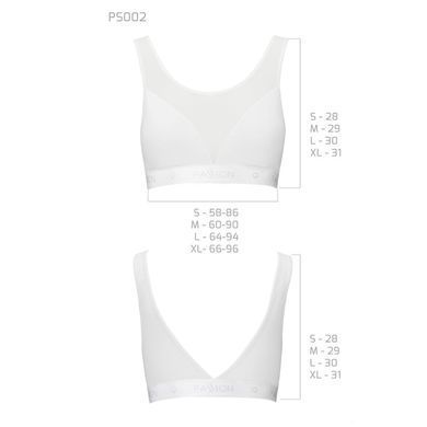 Топ з прозорою вставкою Passion PS002 TOP white, size XL SO4206 фото