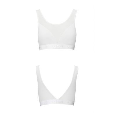Топ з прозорою вставкою Passion PS002 TOP white, size XL SO4206 фото