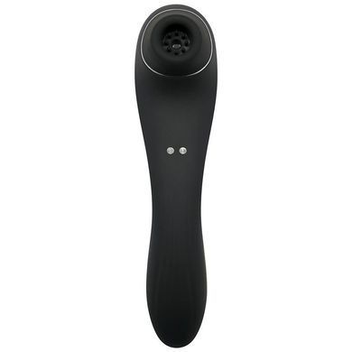 Вібратор і вакуумний стимулятор Alive Midnight Quiver Black - іграшка 2 в 1 SO3833 фото